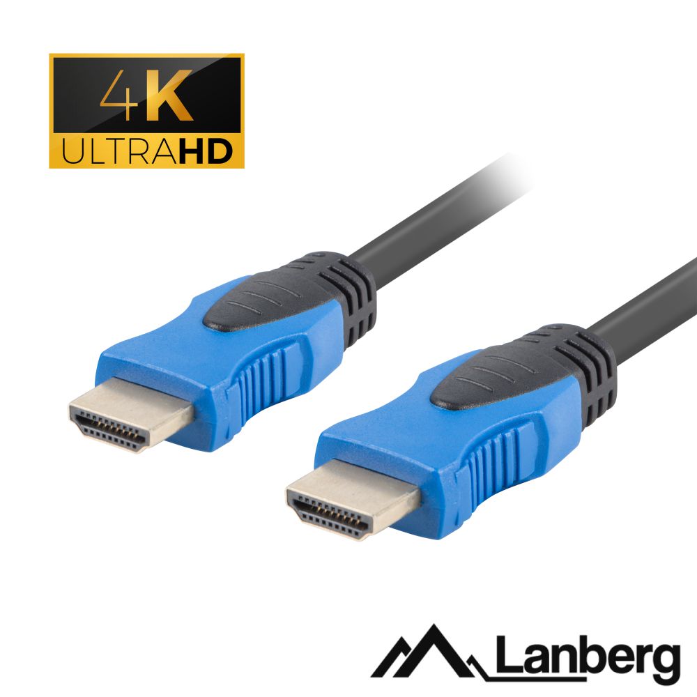 Cabo Hdmi Dourado Macho / Macho 2,0 4K 3M Lanberg - Tauu,pt