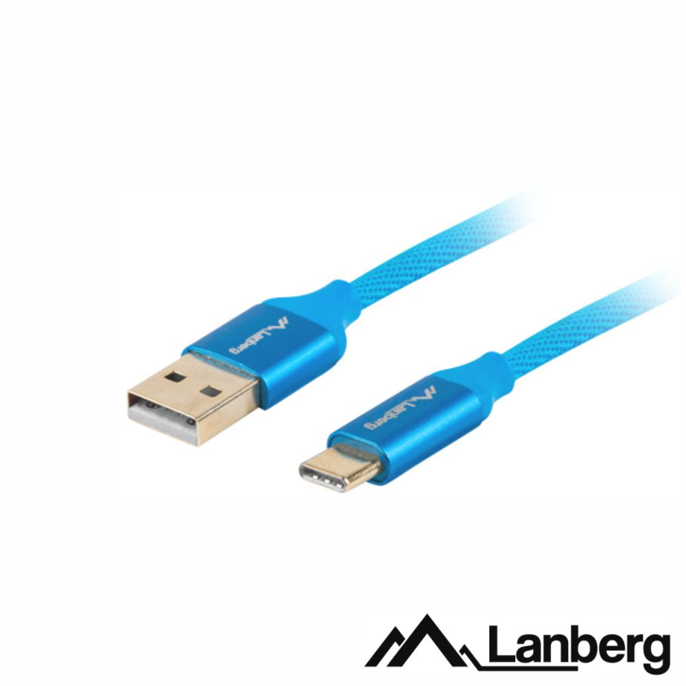 Cabo Usb-A 2,0 Macho / Usb-C Macho 1,8M Azul Lanberg - Tauu,pt