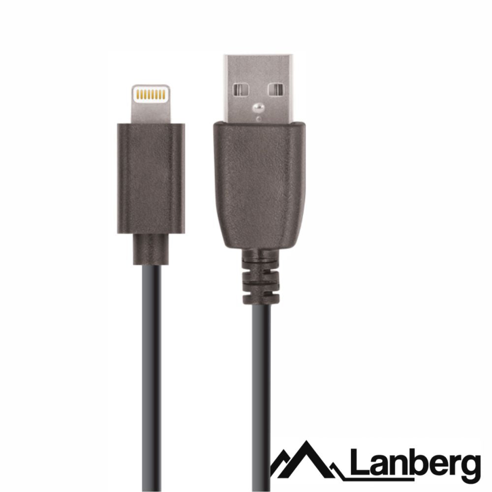 Cabo Usb-A 2.0 Macho / Lightning 8P Macho 1.8M Preto Lanberg - Tauu.pt