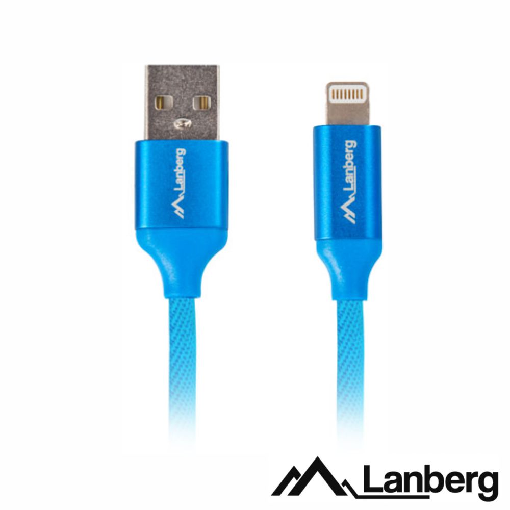 Cabo Usb-A 2.0 Macho / Lightning 8P Macho 1.8M Preto Lanberg - Tauu.pt