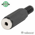 Ficha Jack Fêmea Plástico Preta 2,5Mm St - Tauu,pt