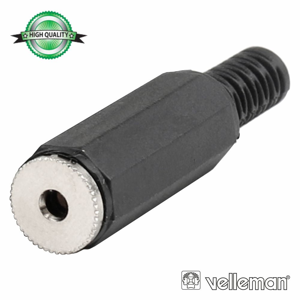 Ficha Jack Fêmea Plástico Preta 2,5Mm St - Tauu,pt