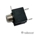 Ficha Jack 3,5Mm Fêmea P/Chassis Preto Mn - Tauu,pt