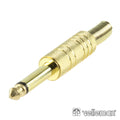Ficha Jack 6,35Mm Macho C/ Proteção Mola Dourado Mn - Tauu,pt