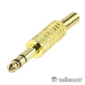 Ficha Jack 6.35Mm Macho C/ Proteção Mola Dourado St - Tauu.pt