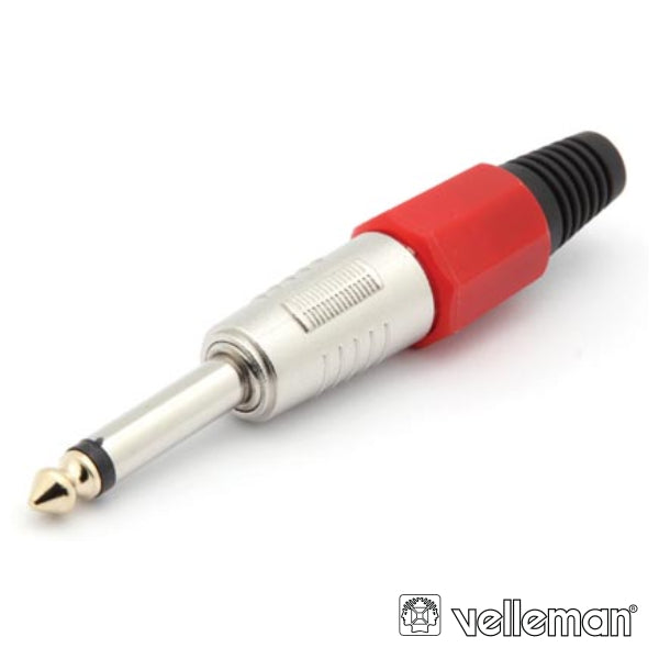 Ficha Jack 6,35Mm Macho Mn Vermelha Profissional Velleman - Tauu,pt