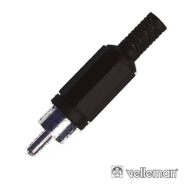 Ficha Rca Macho Preta Pvc C/ Proteção De Cabo - Tauu.pt