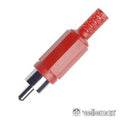 Ficha Rca Macho Vermelha Pvc C/ Proteção De Cabo - Tauu,pt