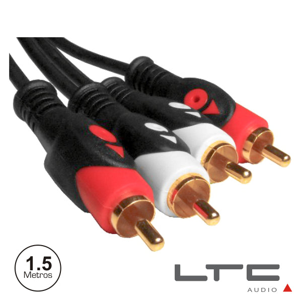 Cabo 2-Rca Macho / 2-Rca Macho Dourado 1,5M Ltc - Tauu,pt