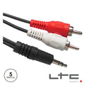 Cabo Jack 3,5Mm Macho St / 2-Rca Macho 5M Ltc - Tauu,pt