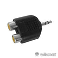 Ficha Adaptadora Jack 3.5Mm Macho St / 2 Rca Fêmea - Tauu.pt