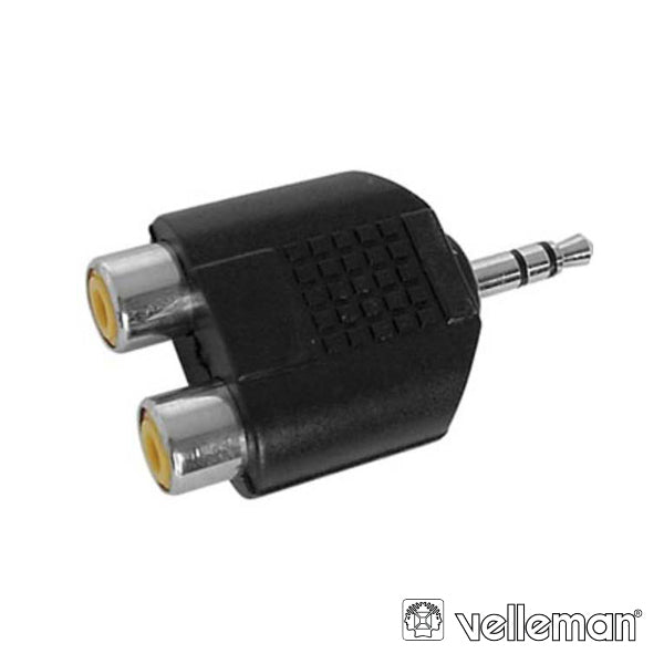 Ficha Adaptadora Jack 3.5Mm Macho St / 2 Rca Fêmea - Tauu.pt
