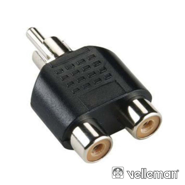 Ficha Adaptadora Rca Macho / 2 Rca Fêmea - Tauu.pt