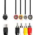 Cabo Din 5P Macho / 4Rca Macho 1M - Tauu,pt