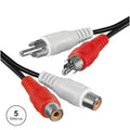 Cabo 2-Rca Macho / 2-Rca Fêmea 5M - Tauu.pt