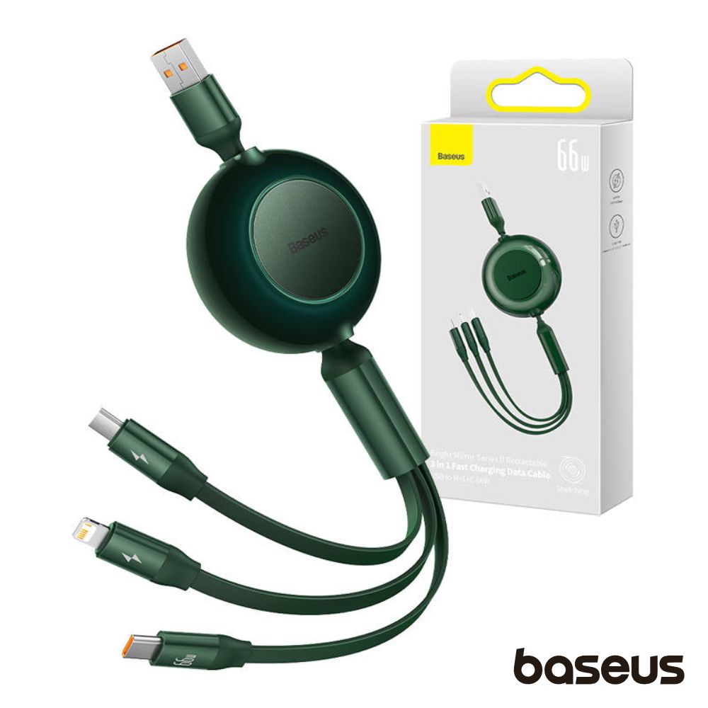 Cabo Usb-A Macho P/ Lightning/Usb-C Pd/Microusb 66W Baseus - Tauu.pt