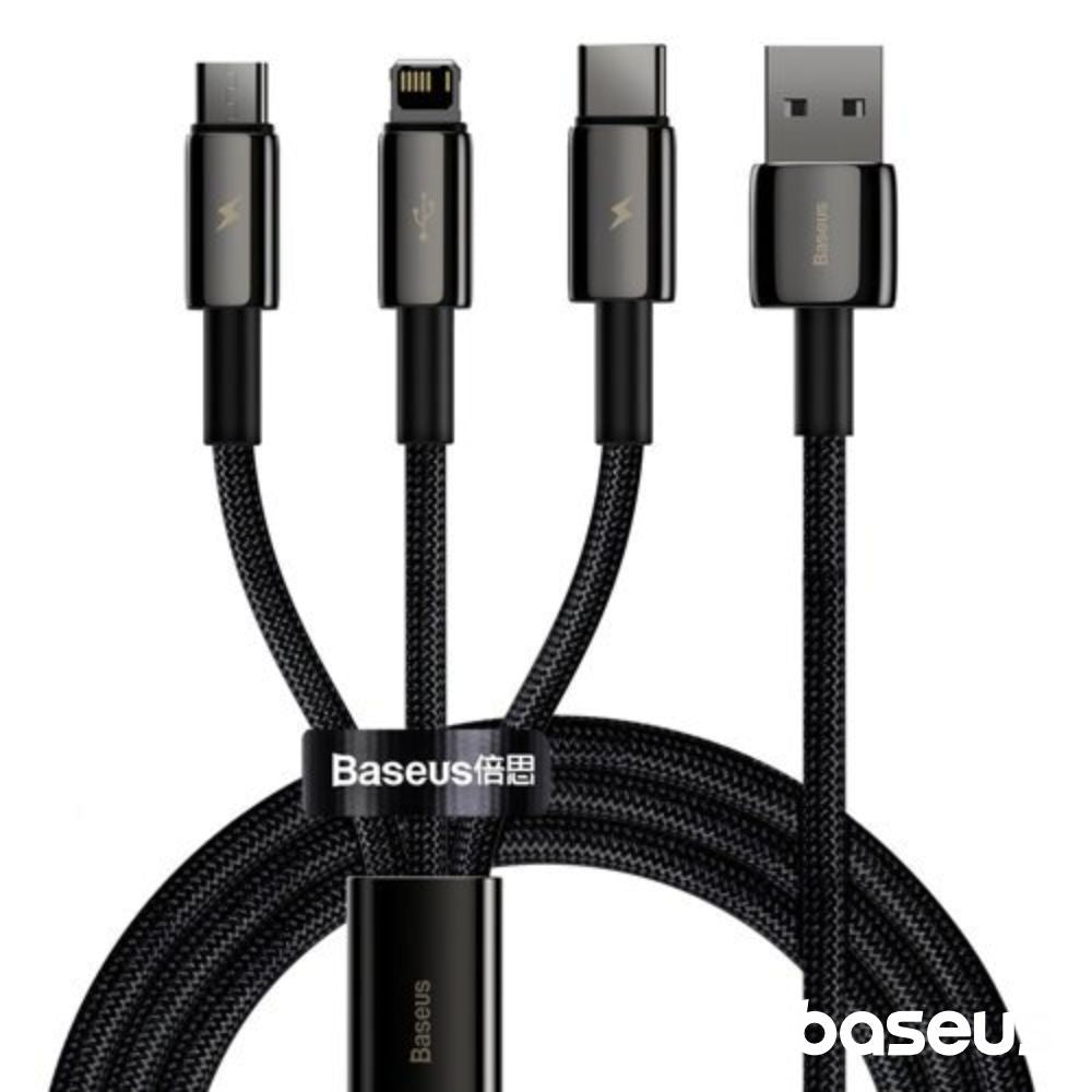 Cabo Usb-A 2,0 Macho P/ Lightning/Usb-C/Microusb 3,5A Baseus - Tauu,pt