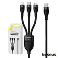 Cabo Usb-C P/ Microusb/Usb-C/Lightning Macho 1,5M 100W - Tauu,pt