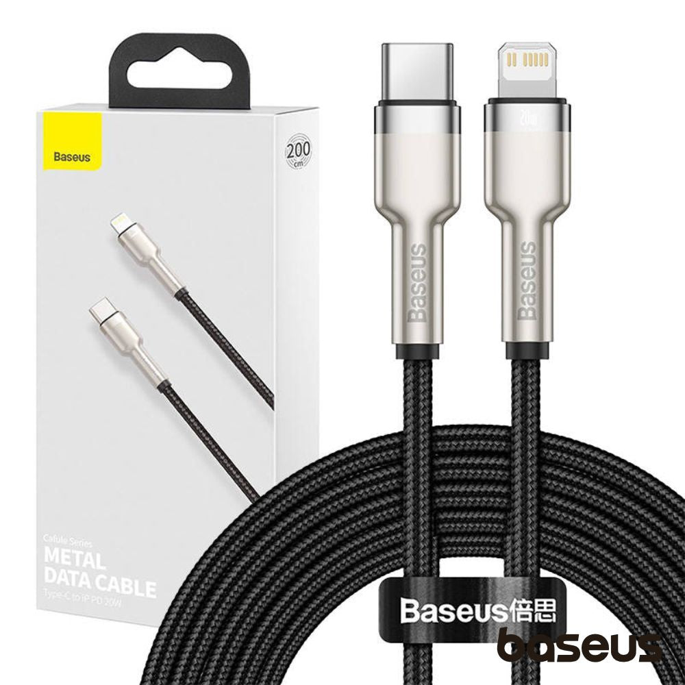 Cabo Usb-C Macho P/ Lightning Macho Pd 20W 2M Cafule Baseus - Tauu.pt