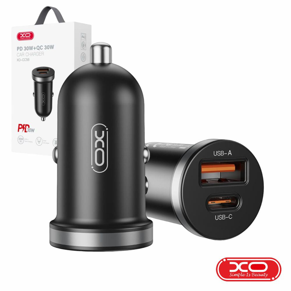 Adaptador Isqueiro Usb-A Pd 3.0 / Usb-C 30W Xo - Tauu.pt