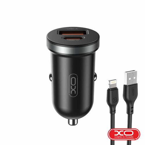 Adaptador Isqueiro Usb-A Pd / Usb-C 30W C/ Cabo Lightning Xo - Tauu.pt