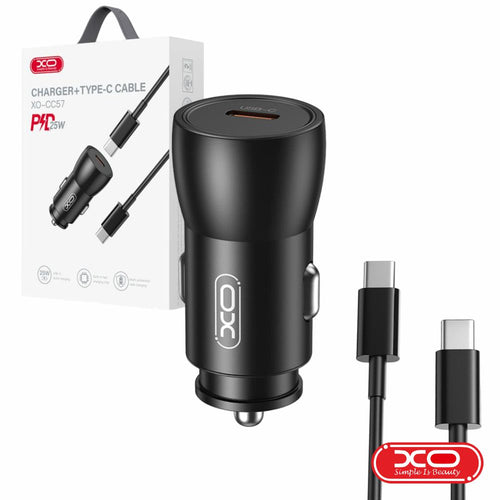 Adaptador Isqueiro Usb-C Pd 25W C/ Cabo Usb-C 1M Xo - Tauu.pt