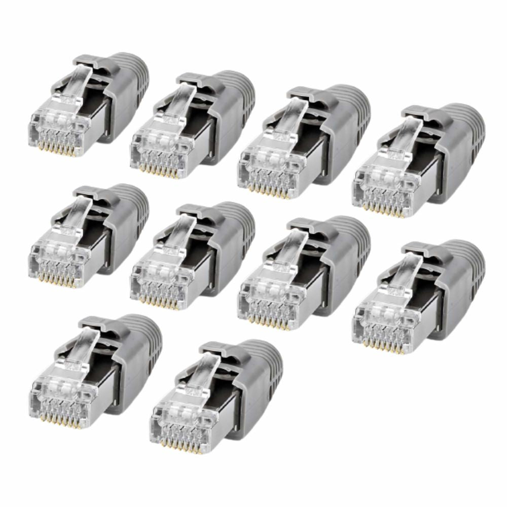 Conjunto 10 Fichas Rj45 Modulares 8P8C Cat7 Ftp Metálicas - Tauu,pt