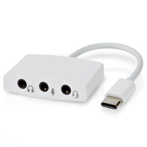 Adaptador Placa Som Usb-C C/ 3 Fichas Jack 3.5Mm - Tauu.pt