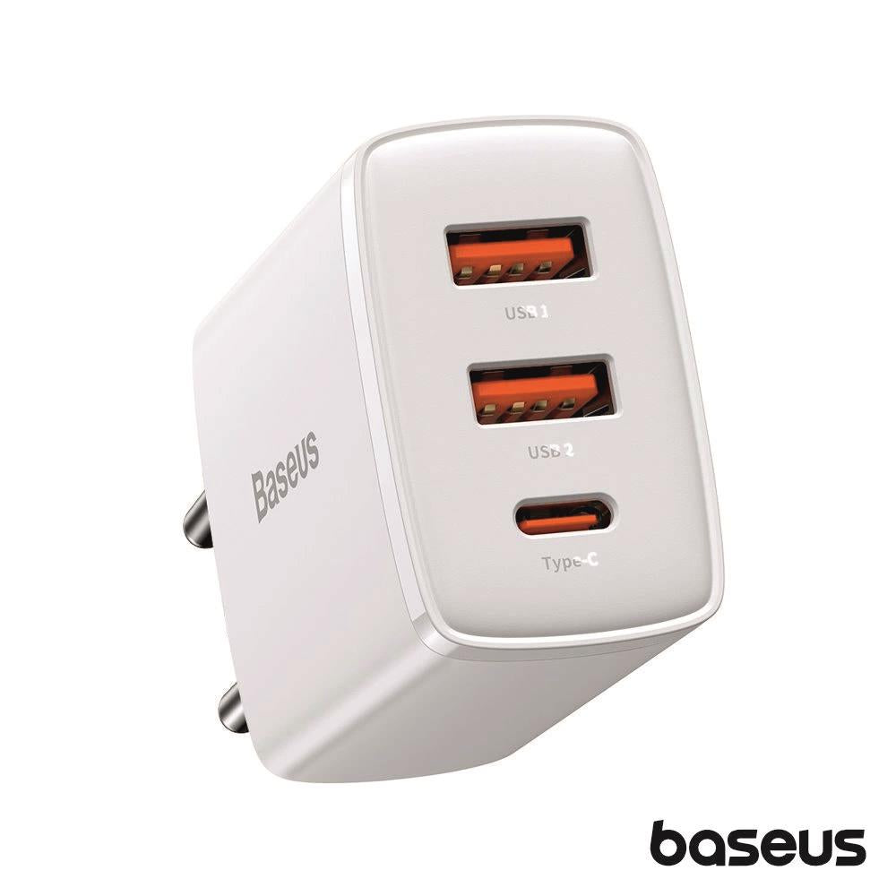 Alimentador Comutado 2 Usb-A / 1 Usb-C Pd 30W Branco Baseus - Tauu.pt