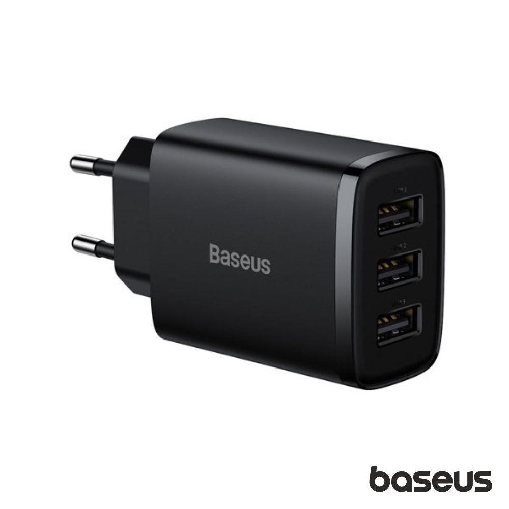 Alimentador Comutado 3 Usb-A 17W Preto Baseus - Tauu,pt