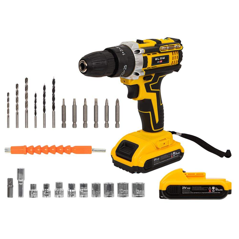 Kit Completo Berbequim Aparafusadora 21V C/ Martelo Blow - Tauu.pt