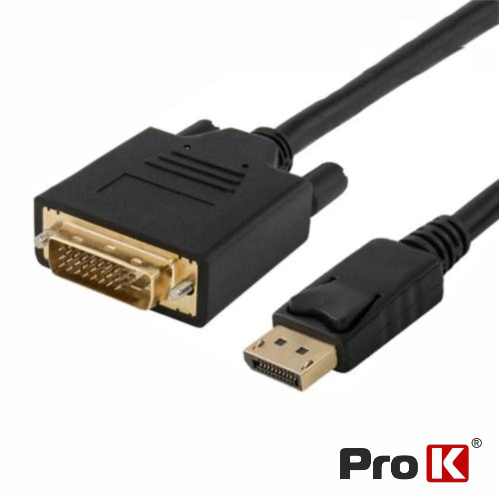 Cabo Displayport Macho / Dvi-D Macho 1,8M Prok - Tauu,pt