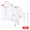 Alimentador 1X Usb-A / 1X Usb-C 45W Gan C/ Cabo Usb-C Xo - Tauu.pt