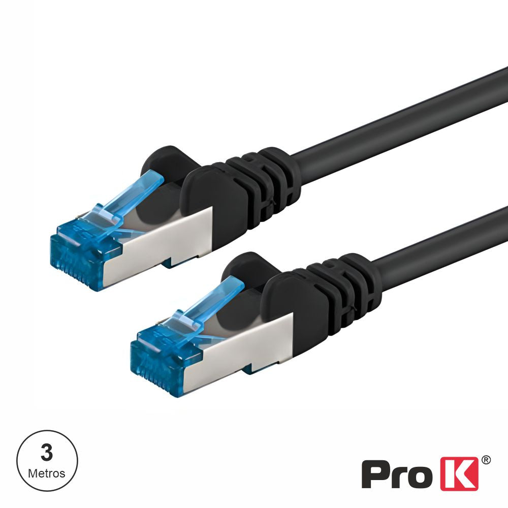 Cabo S/Ftp Cat6E 3M Preto Prok - Tauu,pt