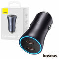 Adaptador Isqueiro 2Xusb-C Pd 40W Golden Contactor Baseus - Tauu.pt