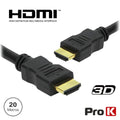 Cabo Hdmi Dourado Macho / Macho 1,4 Preto 20M Prok - Tauu,pt