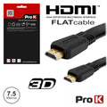 Cabo Hdmi Dourado Macho / Macho 1,4 Preto 7,5M Flat Prok - Tauu,pt