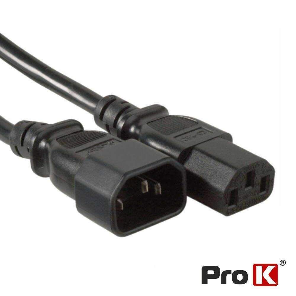Cabo Alimentação Iec C13 Macho / C14 Fêmea 3G0,75Mm 1,5M - Tauu,pt