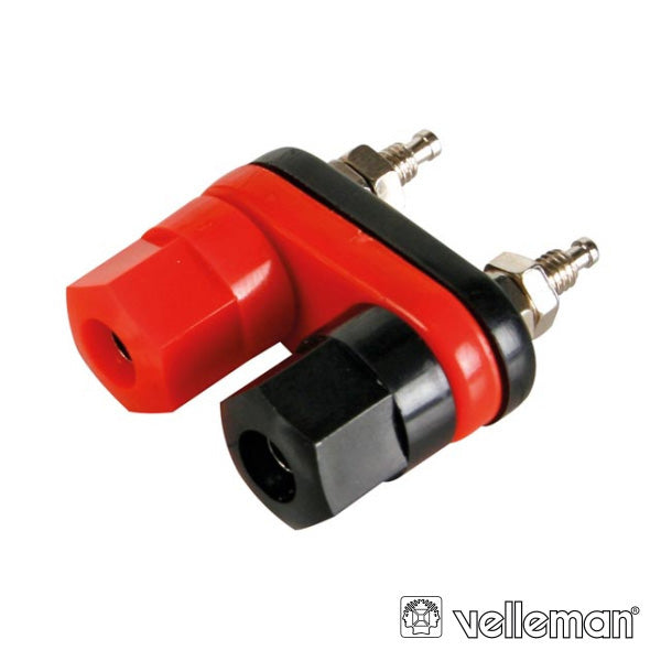 Borne Duplo Vermelho/Preto Conectores Dourados - Tauu.pt