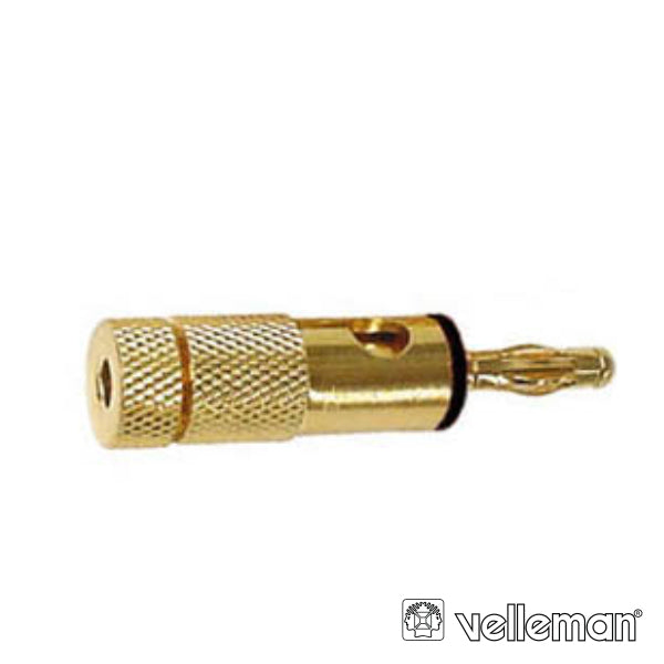 Ficha Banana 4Mm Dourada Preta - Tauu.pt