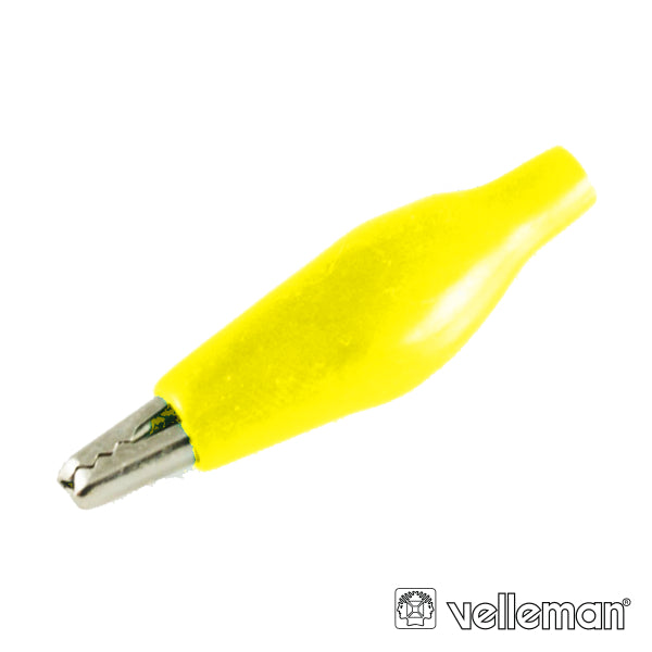 Pinça Crocodilo 27Mm Isolada Amarela - Tauu.pt