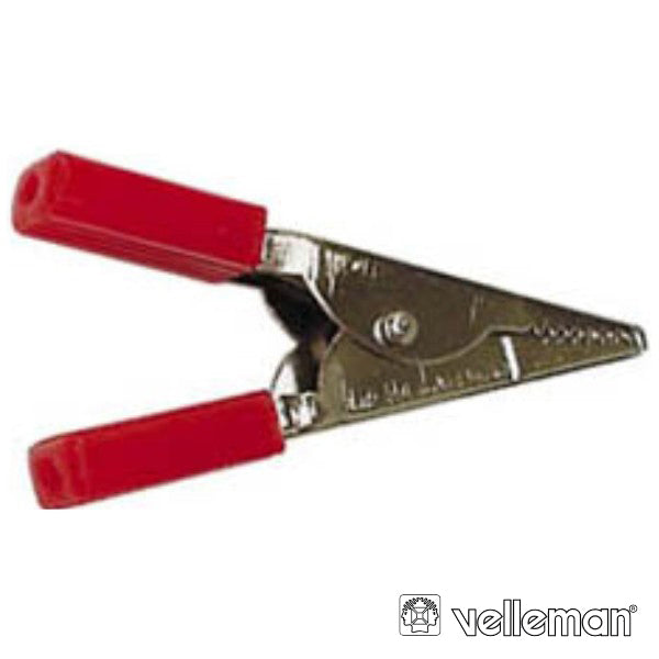 Pinça Crocodilo 50Mm Vermelha Velleman - Tauu,pt
