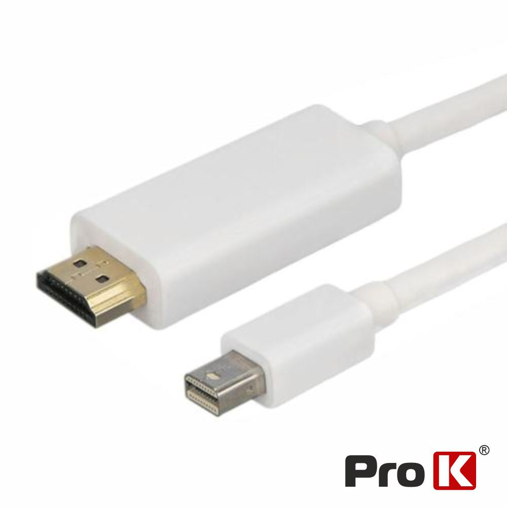 Cabo Mini Displayport Macho / Hdmi Macho 1.8M Prok - Tauu.pt