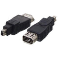 Ficha Adaptadora Firewire 4P Macho / 6P Fêmea - Tauu.pt