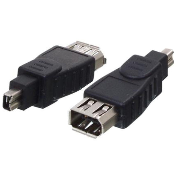 Ficha Adaptadora Firewire 4P Macho / 6P Fêmea - Tauu.pt