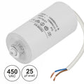 Condensador Arranque 25Uf 450V + Terra C/ Fios - Tauu,pt