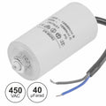 Condensador Arranque 40Uf 450V + Terra C/ Fios - Tauu,pt