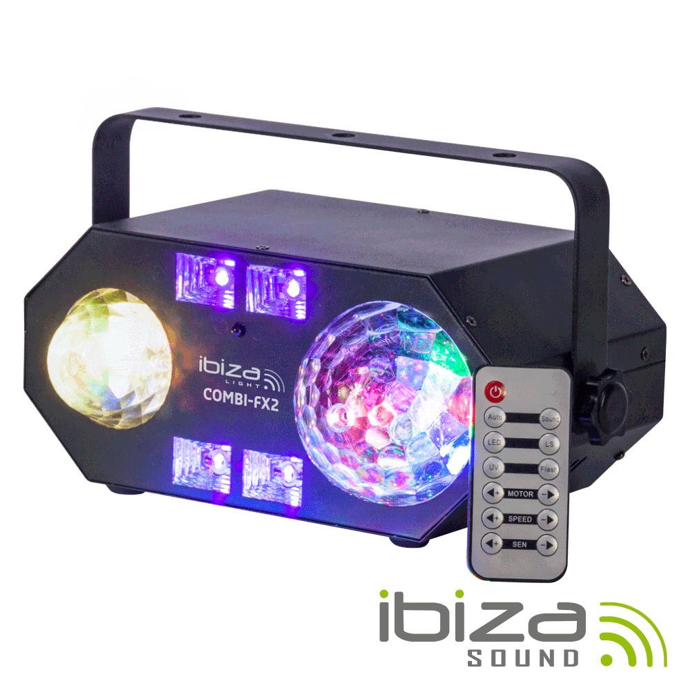 Projetor 4Em1 Astro Efeito Água Rgbw Uv Strobe Irc Ibiza - Tauu.pt