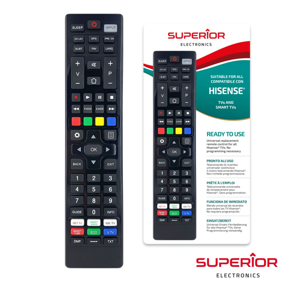 Comando Tv Universal Lcd/Led Hisense Smart Tv - Tauu,pt