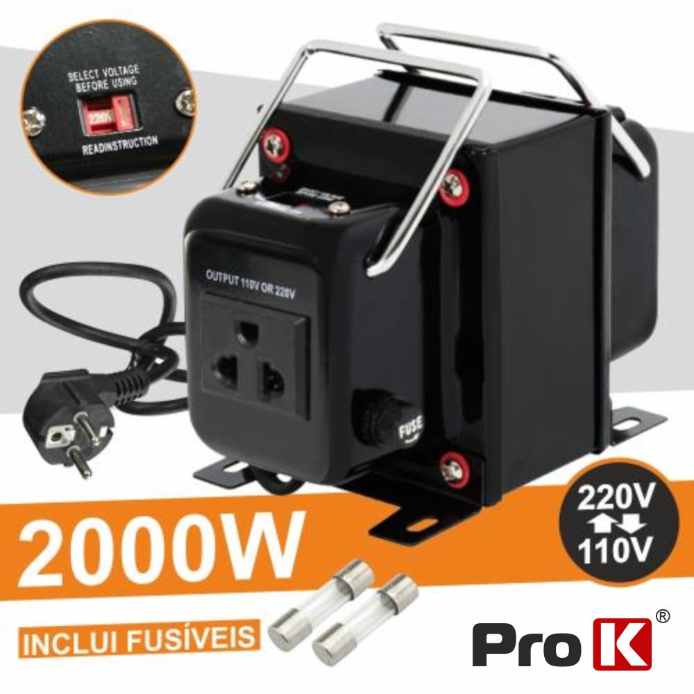 Alimentador 110V-220V / 220V-110V 2000W Prok - Tauu,pt
